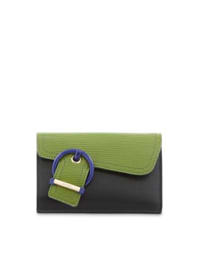 Adèle de Lancel - Portefeuille rectangulaire compact rabat - Moyen modèle - Cuirs de vachette embossé et lisse