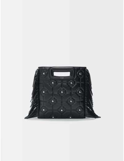 Sac M en cuir mattelassé et strass