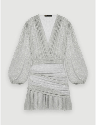 Robe en lurex drapée