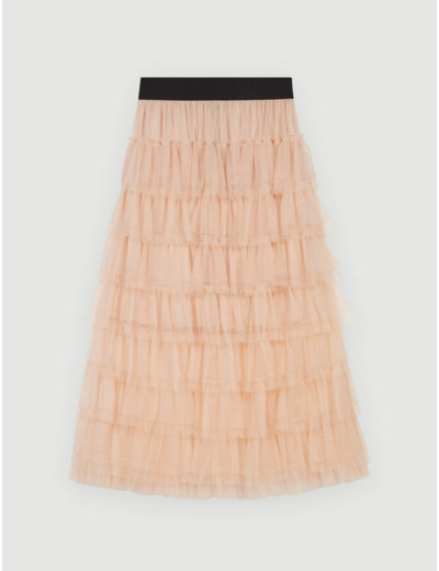 Jupe midi en tulle