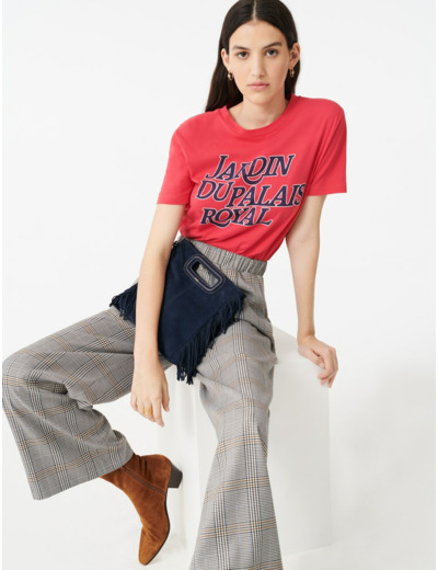 Pantalon élastiqué à carreaux