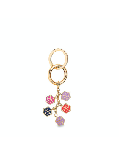 Logo Carré L - Porte-clés charms - Métal et émail