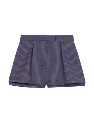 Short trompe l'œil strassé