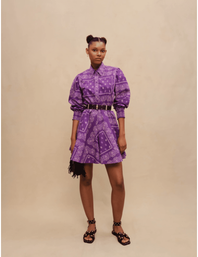 Robe courte imprimé paisley