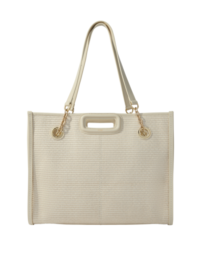 Cabas en textile effet raphia