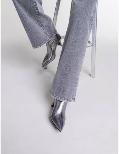 Bottines à bout pointu métalisé
