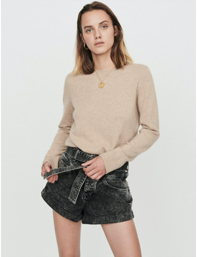 Pull col rond en cachemire