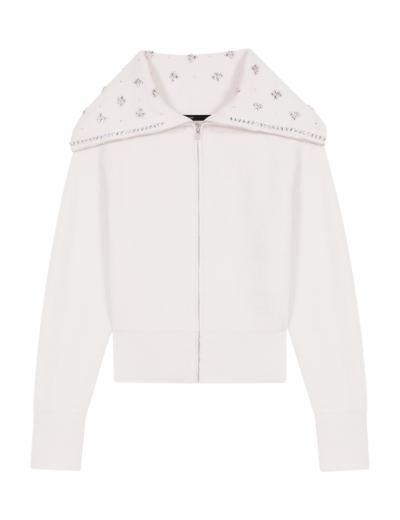 Cardigan col bijoux