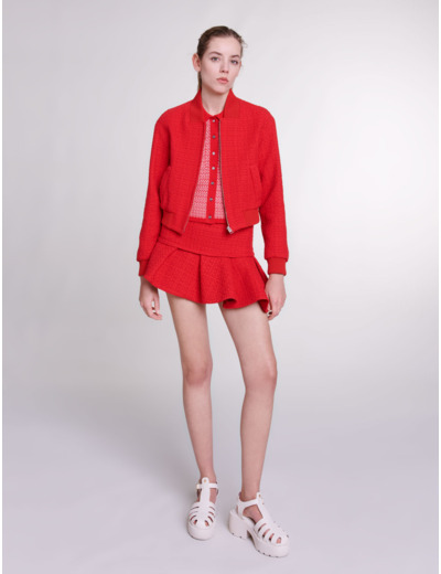 Blouson court en tweed