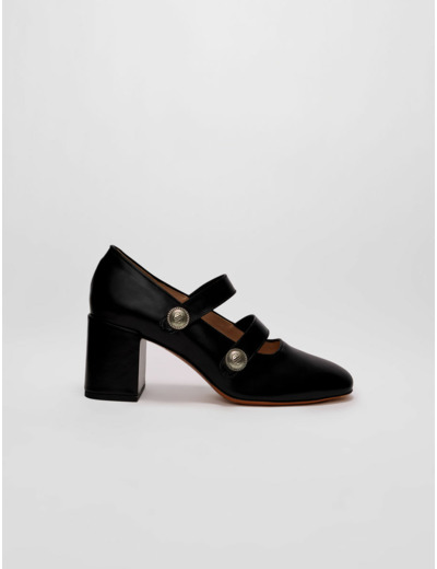 Babies à talon en cuir
