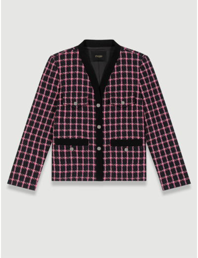 Cardigan à carreaux