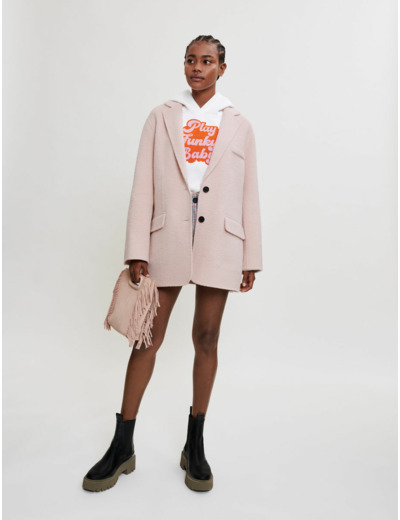 Manteau ample en double face