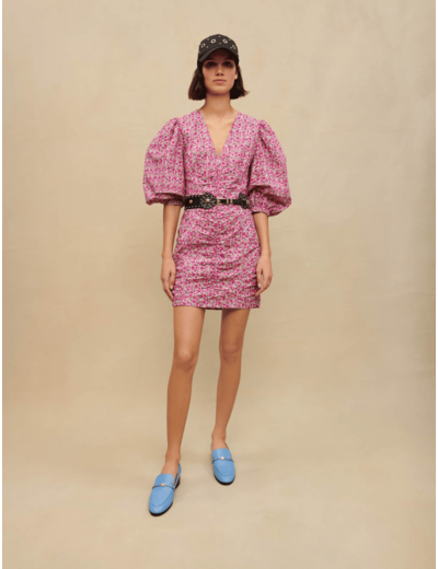 Robe courte à imprimé fleuri