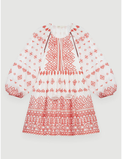Robe entièrement brodée façon baby doll