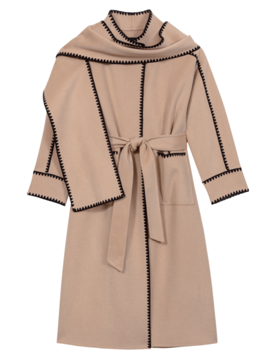 Manteau bicolore double face