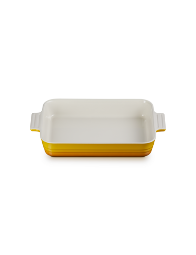 Plat rectangulaire classique 32cm en céramique nectar