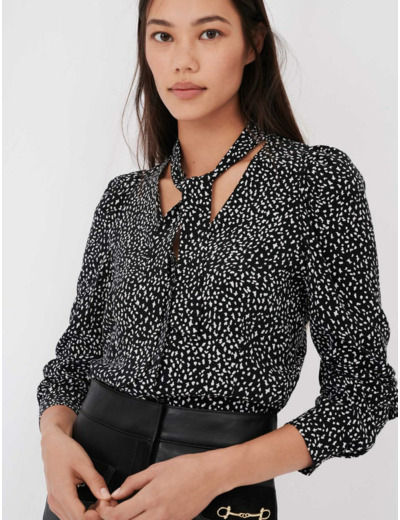 Chemise en crêpe imprimé