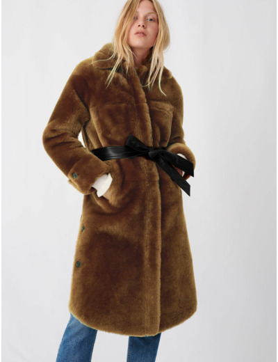 Manteau en peau lainée et réversible