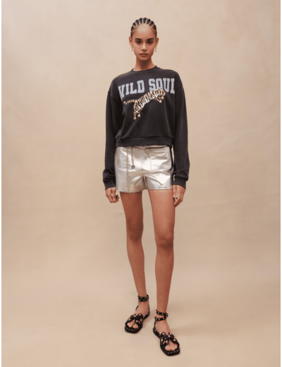 Sweat en coton imprimé