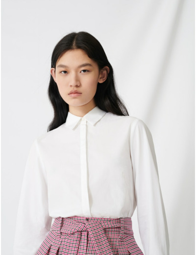 Chemise blanche en popeline