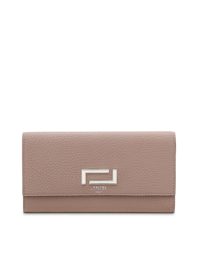 Pia de Lancel - Portefeuille slim rabat - Grand modèle - Cuir de chèvre grainé