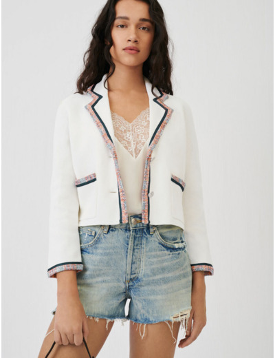 Cardigan en maille bloquée