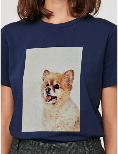 Tee-shirt avec impression "chien"
