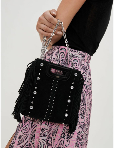 Sac M mini en suède à strass