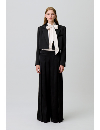 Pantalon large plissé
