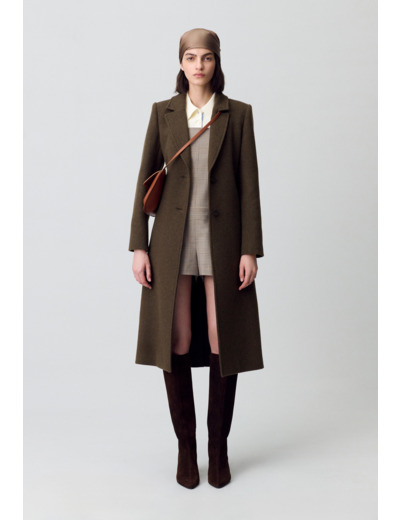 Manteau long laine