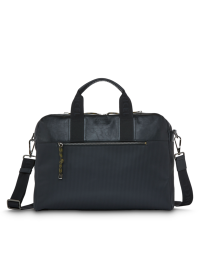 JIMMY CUIR LISSE / CUIR EMBOSSE - Porte-Document Homme - Noir