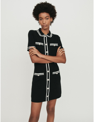 Robe droite détails bijoux