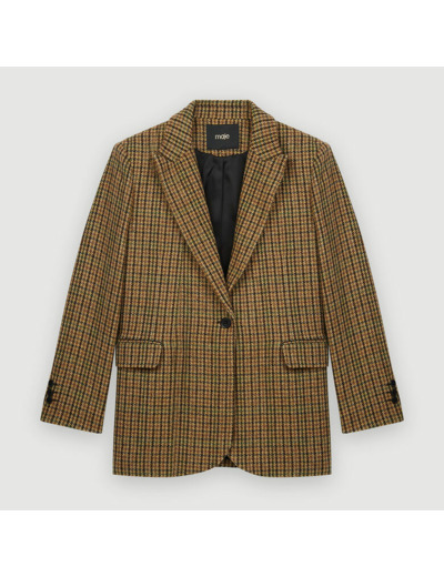 Manteau façon veste à carreaux
