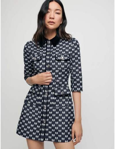 Robe en jacquard nœuds