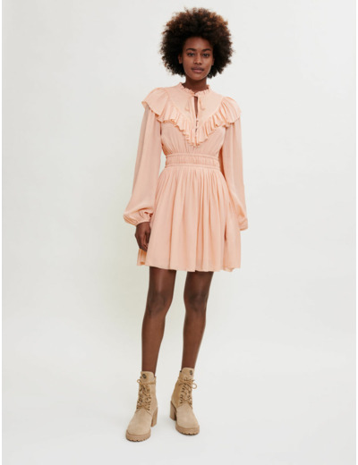 Robe courte à volants