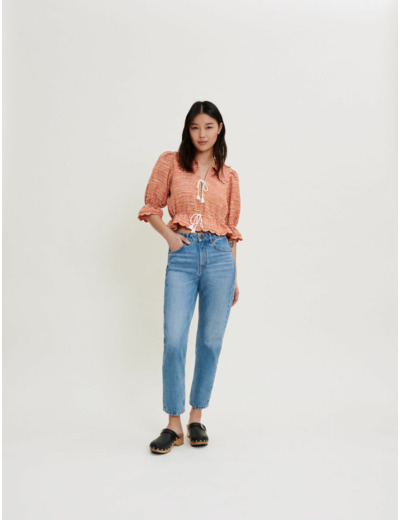 Petite veste en tweed à croquets