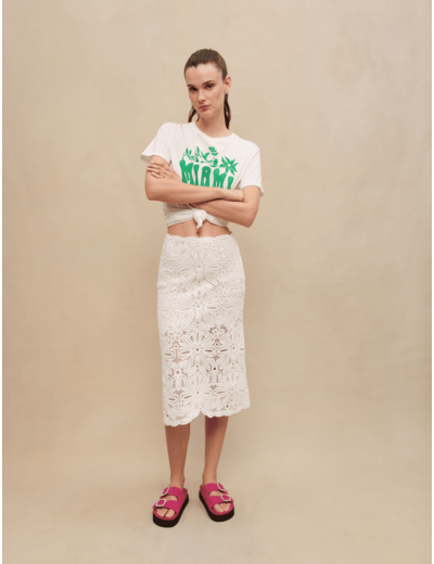 Jupe midi en maille
