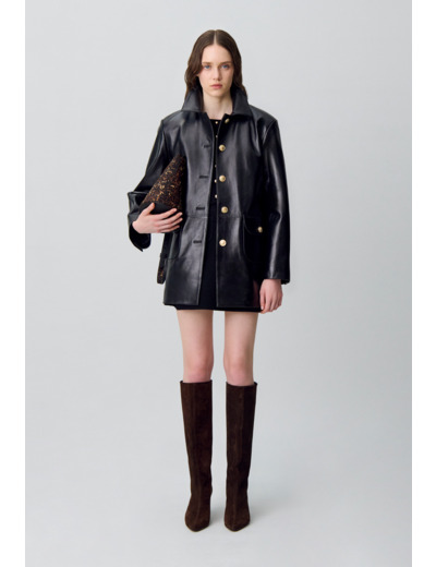 Veste large cuir