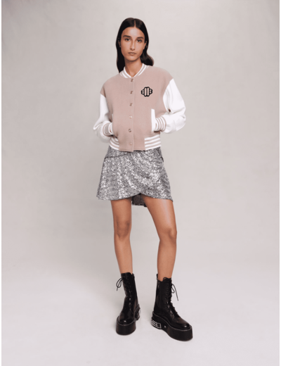Bomber en laine et maille