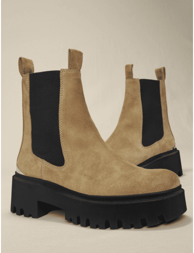 Bottines en cuir à plateforme