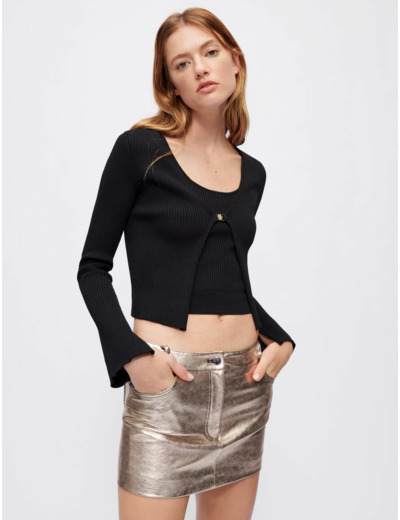 Twin set en maille stretch