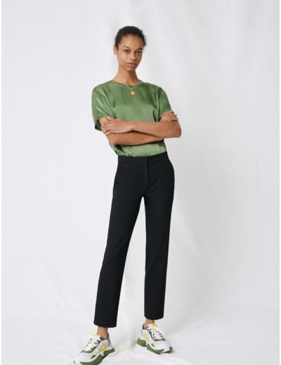 Pantalon de tailleur en twill stretch