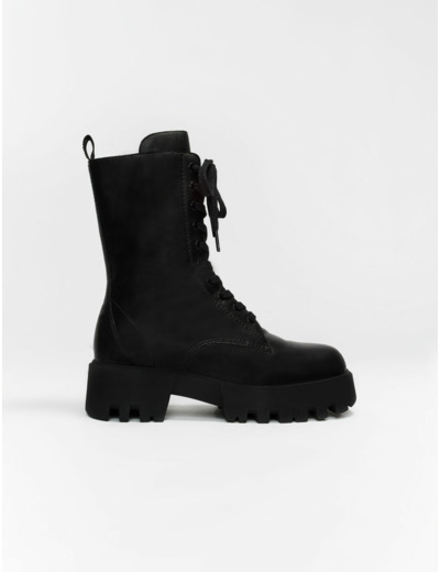 Bottines cuir lisse