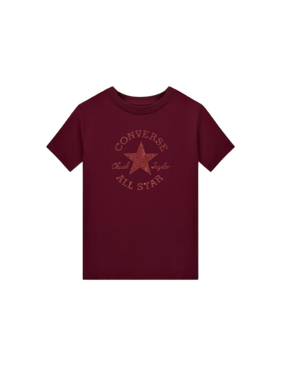 Chuck Patch Glitter Tee Deep Bordeaux