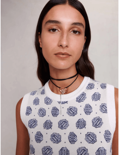 Collier ras de cou fleur