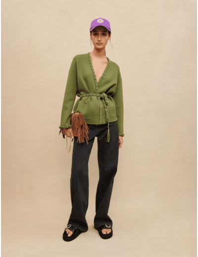 Gilet à bords tressés