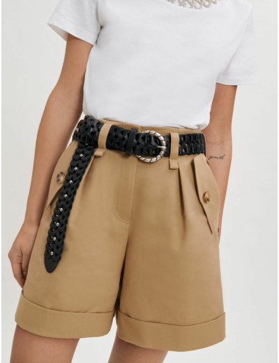 Ceinture en cuir noir
