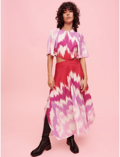 Robe foulard asymétrique Tie and Dye