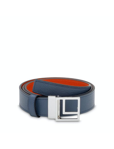 Logo Carré L - Ceinture réversible - Cuir grainé