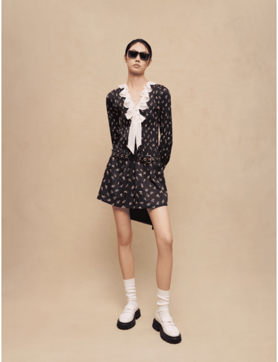 Robe courte à motifs